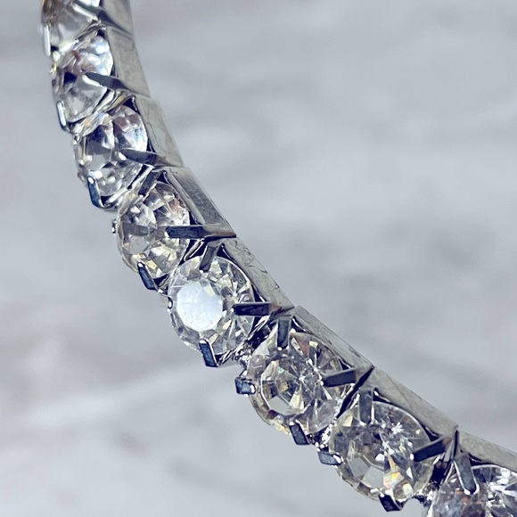 Faux-Diamond Adjustable Choker Necklace/Headband - Picture 3 of 4